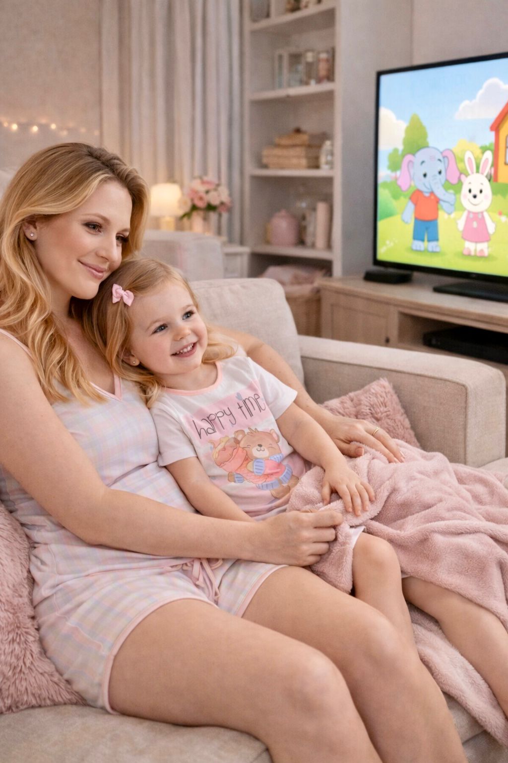 Pijama Tal Mãe Tal Filha Print Love Ursinha Lumi Sorvete Delicioso