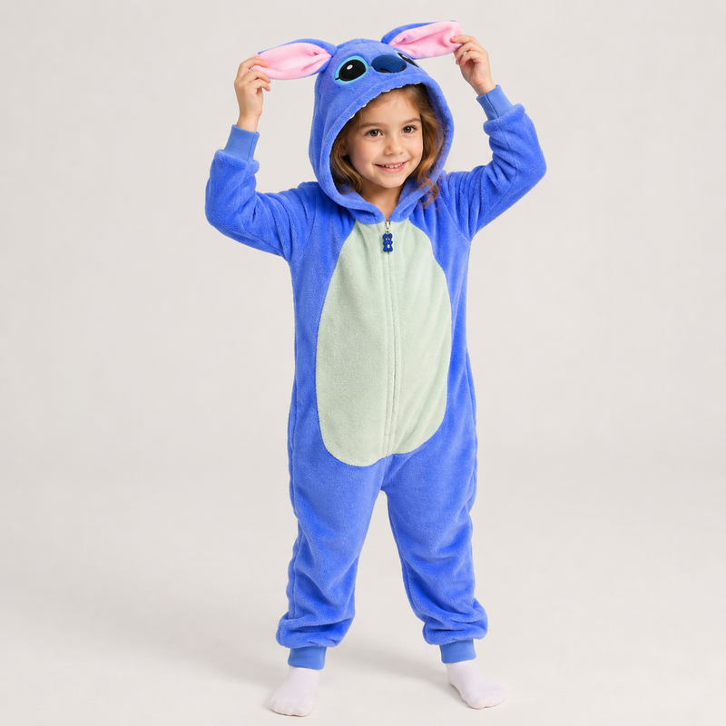Macacão Infantil Kigurumi Stitch