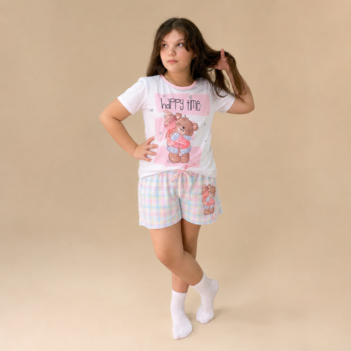 Pijama Infantil Menina Print Love Usinha Lumi Sorvete Delicioso