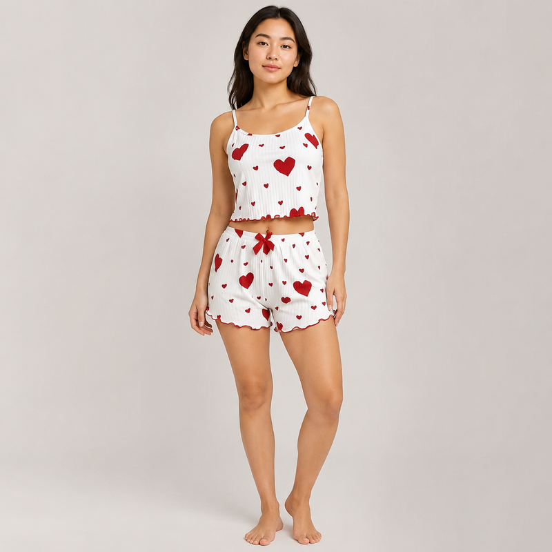 Baby Doll Corações Lunare® – Frescor e Conforto