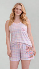 Pijama Regata Feminino Pint Love Ursinha Lumi Sorvete Delicioso