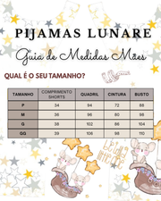 Pijama Feminino Regata e Short Estampa Personalizada Ratinhas Luna & Mimi