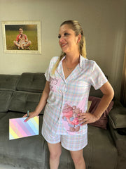 Pijama Americano Feminino Print Love Ursinha Lumi Sorvete Delicioso