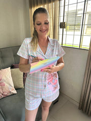 Pijama Americano Feminino Print Love Ursinha Lumi Sorvete Delicioso