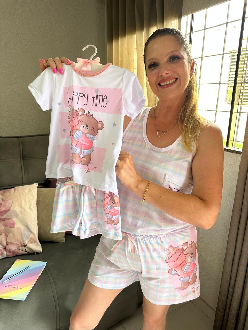 Pijama Infantil Menina Print Love Usinha Lumi Sorvete Delicioso