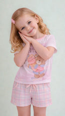 Pijama Tal Mãe Tal Filha Print Love Ursinha Lumi Sorvete Delicioso