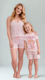 Pijama Tal Mãe Tal Filha Print Love Ursinha Lumi Sorvete Delicioso