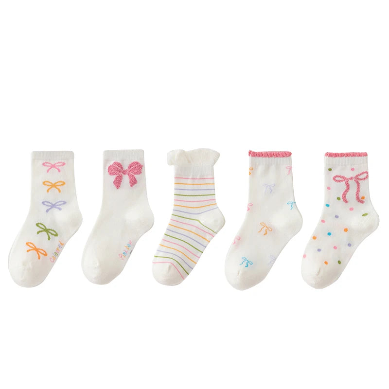Kit Meias Laço Lunare® – Maciez e Estilo Infantil