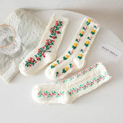 Kit Meias Floral Vintage Lunare® – Maciez e Charme