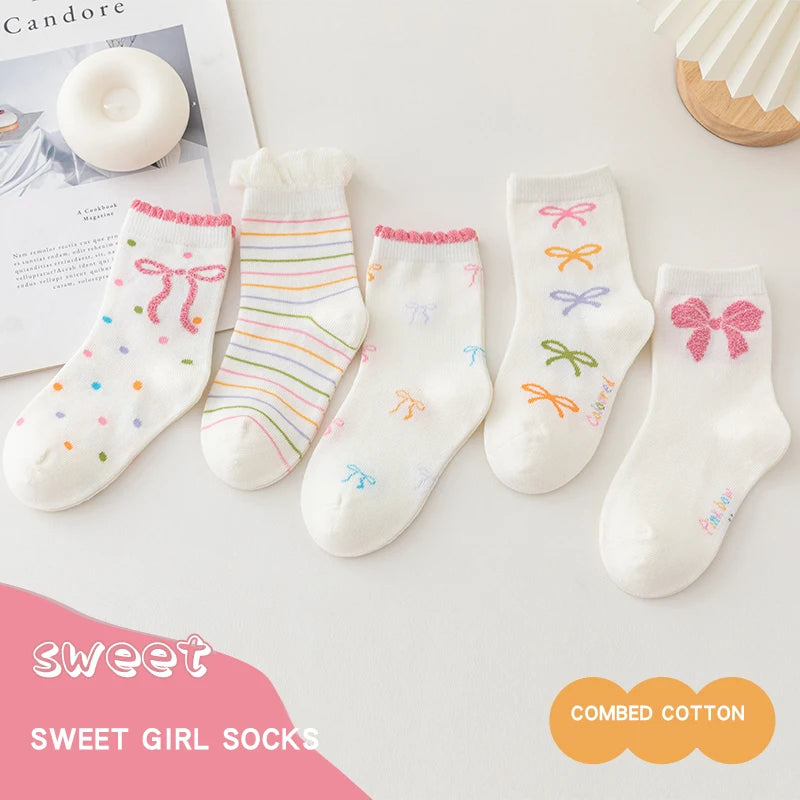 Kit Meias Laço Lunare® – Maciez e Estilo Infantil