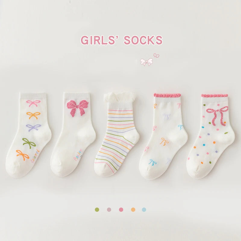 Kit Meias Laço Lunare® – Maciez e Estilo Infantil
