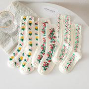 Kit Meias Floral Vintage Lunare® – Maciez e Charme