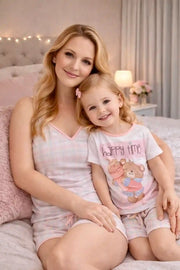 Pijama Tal Mãe Tal Filha Print Love Ursinha Lumi Sorvete Delicioso