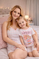 Pijama Tal Mãe Tal Filha Print Love Ursinha Lumi Sorvete Delicioso