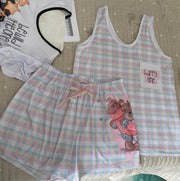 Pijama Regata Feminino Print Love Ursinha Lumi Sorvete Delicioso
