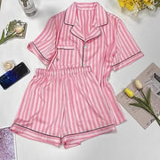 Pijama Americano Cetim Premium Rosa - imagem 3