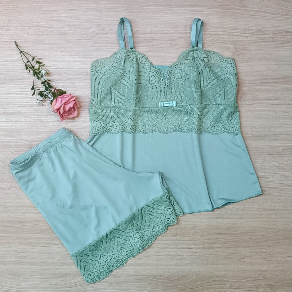 Baby Doll Microfibra com Renda - imagem 8