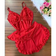 Baby Doll Babados Premium - Vermelho