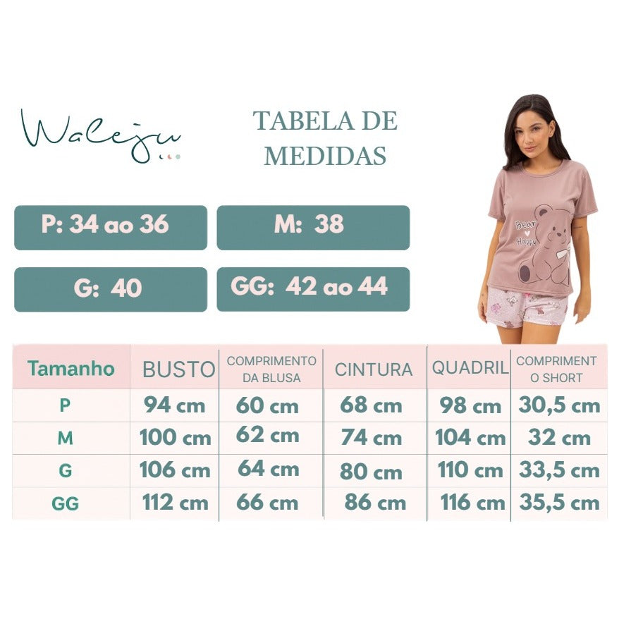 Kit 3 Pijamas Femininos de Verão - imagem 4