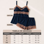Baby Doll Renda Bicolor com Alça Ajustável - imagem 7