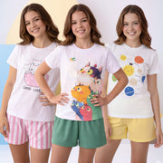 Pijama Infantil Estampado Manga Curta - imagem 4