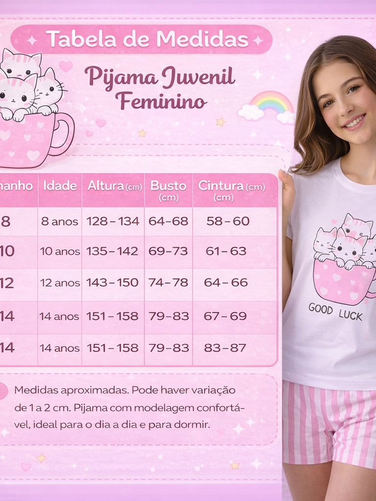 Pijama Infantil Estampado Manga Curta - imagem 6