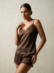 Short Doll Cetim Marrom - imagem 4