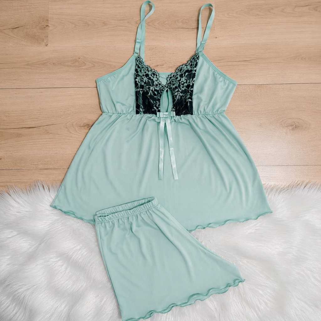 Baby Doll Liganete com Renda Bicolor - Bicolor 3