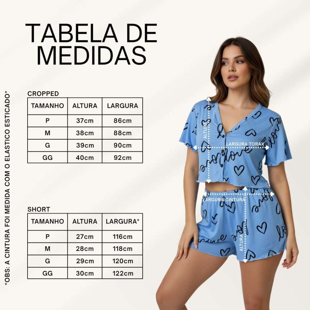 Baby Doll Cropped Sedoso com Botões - imagem 10