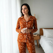 Pijama Americano Longo com Botões - imagem 19