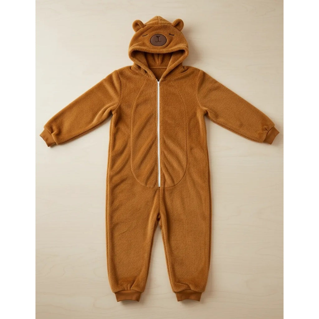 Macacão Infantil Kigurumi Capivara - Capivara Caramelo