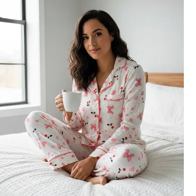 Pijama Americano Longo com Botões - imagem 7