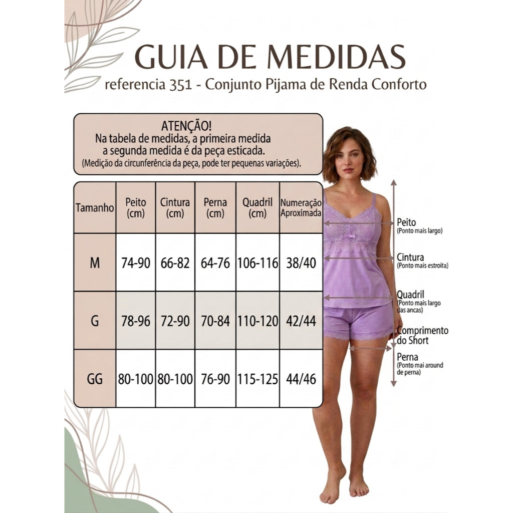 Baby Doll Microfibra com Renda - imagem 9