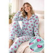 Pijama Americano Longo com Botões - imagem 15