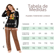Pijama Feminino Longo Estampado - imagem 6