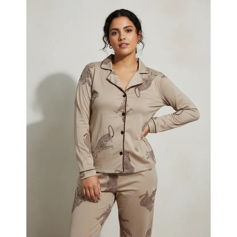 Pijama Americano Longo com Botões - imagem 22