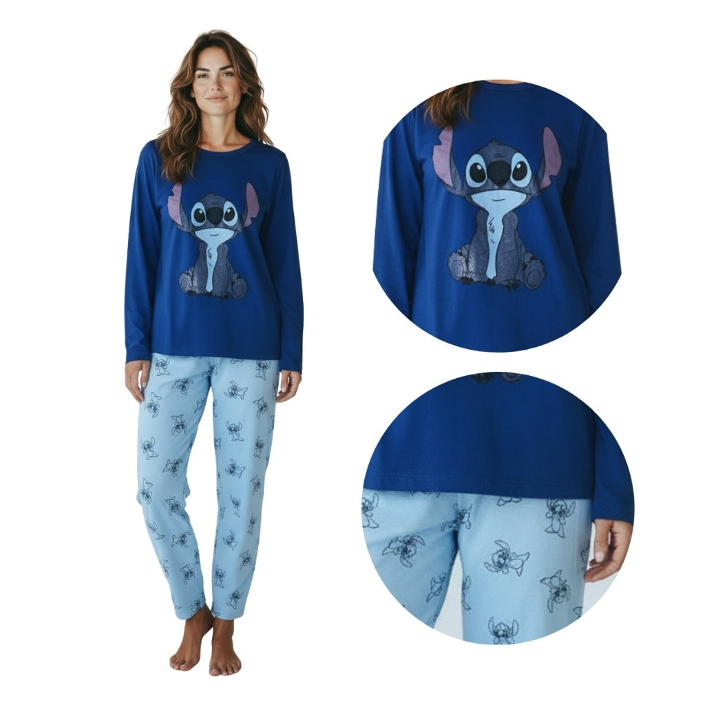 Pijama Feminino Longo Estampado - imagem 10