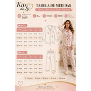 Pijama Americano Longo com Botões - Estampa 5