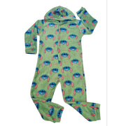 Macacão Infantil Ultra Soft com Orelhinhas - Verde Stitch