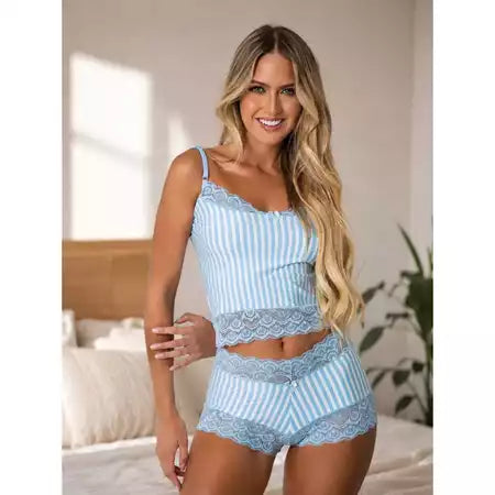 Baby Doll Listrado Lunare® – Frescor e Sensualidade
