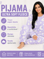 Pijama Feminino Ultra Soft Peluciado - Lilás Lua
