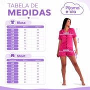 Pijama Americano 100% Algodão - Estampa 2