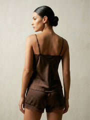 Short Doll Cetim Marrom - imagem 2