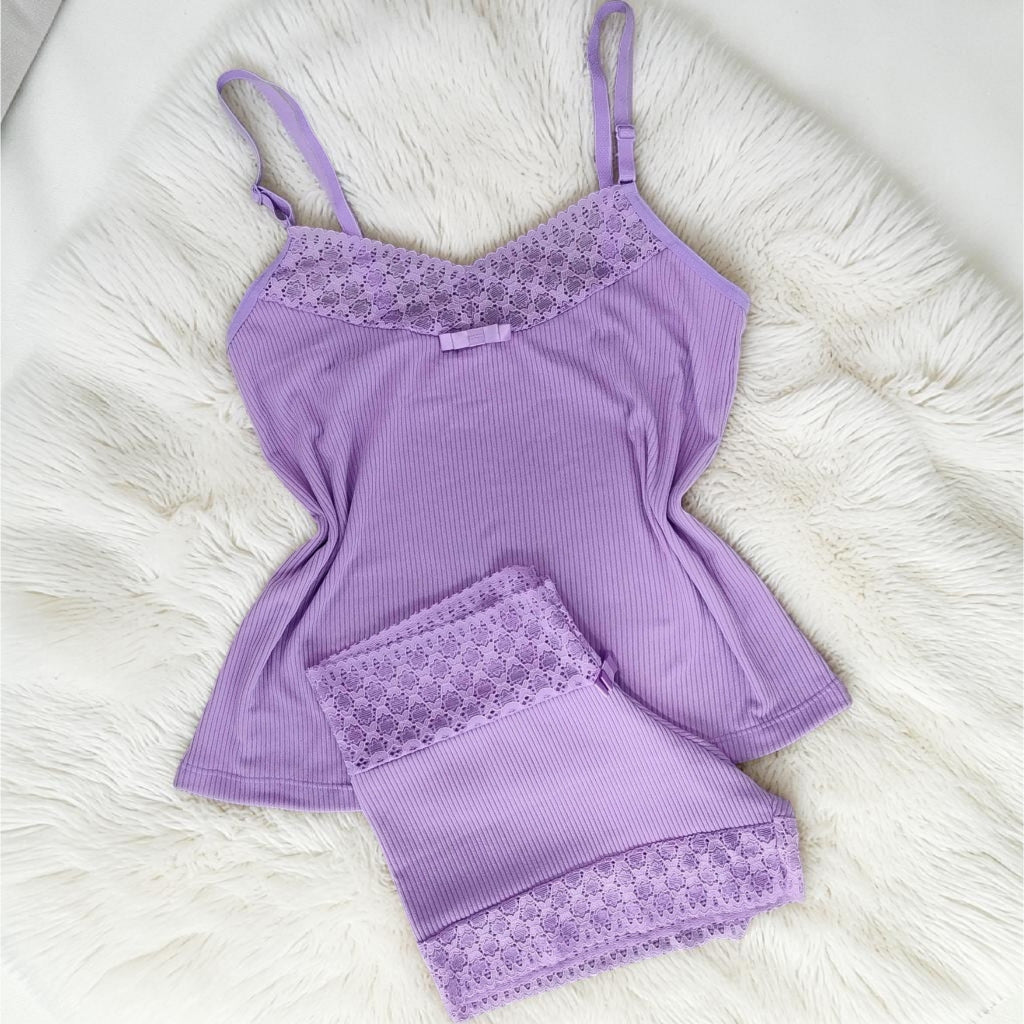 Baby Doll Suede Canelado com Renda - Vinho