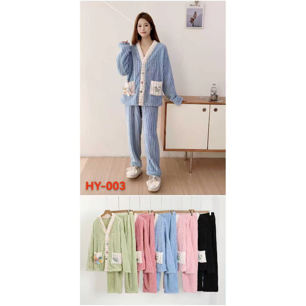 Pijama Feminino de Pelúcia com Cardigan - imagem 6