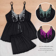 Baby Doll Liganete com Renda Bicolor - Bicolor 1
