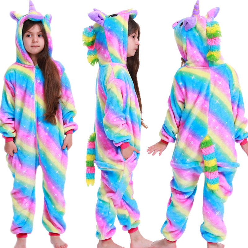 Macacão Infantil Kigurumi Personagens - Unicórnio Pastel