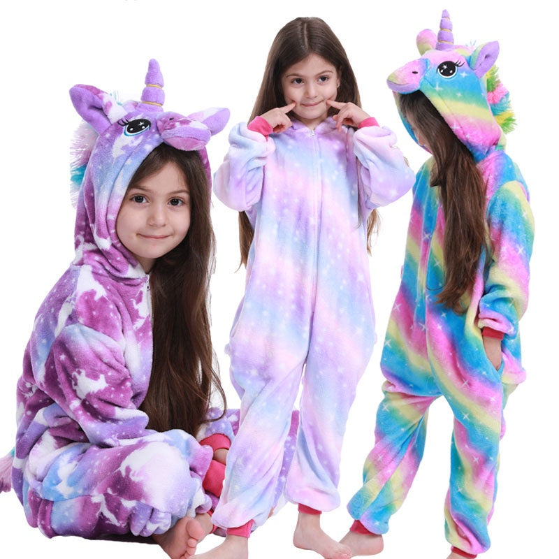 Macacão Infantil Kigurumi Personagens - Unicórnio Arco-Íris