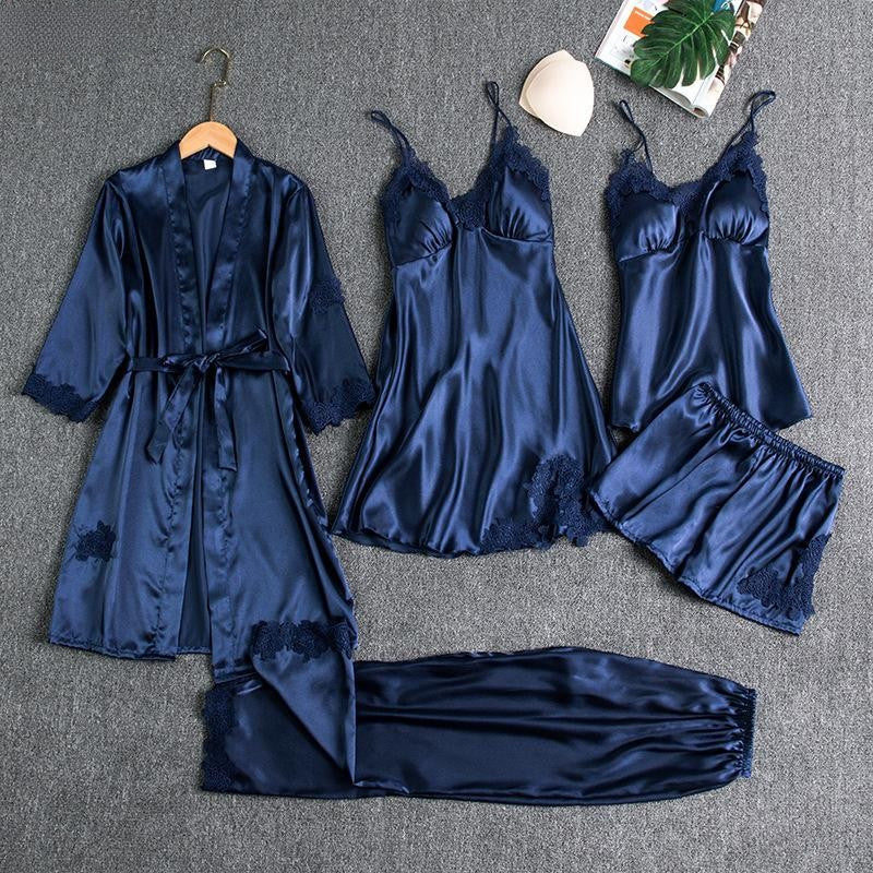 Kit 5 Peças Cetim com Robe - imagem 6