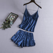 Short Doll Cetim Plus Size - Azul Marinho